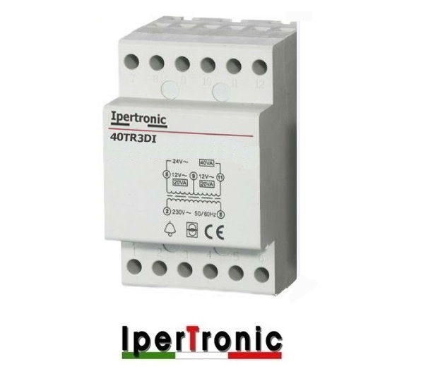 TRASFORMATORE MODULARE 230/12+12VAC 40VA